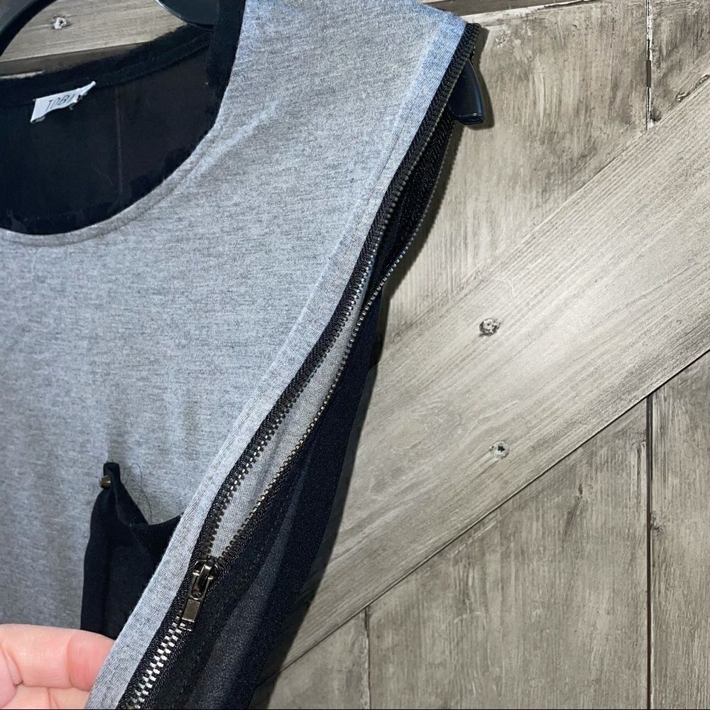 Tobi Edgey Sheer Zipper Studded Cropped Long Back Top - Picture 7 of 10
